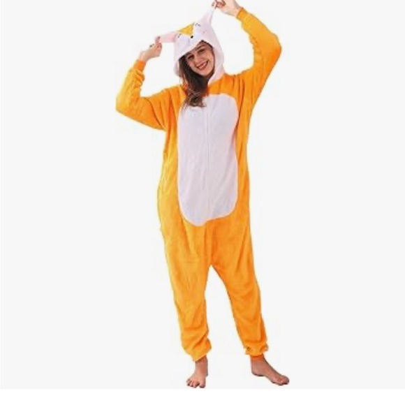 Furry Fox Animal Onesie Pajamas - Picture 3 of 8